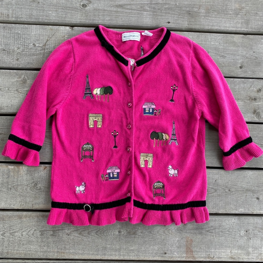 Vintage BellePointe “Paris” Embroidered Sweater